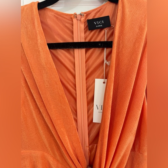Vici Orange Party Crasher Ruched Maxi Dress - Picture 7 of 8